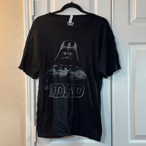 Star Wars Black Darth Vader #1 Dad Shirt, mens sz XL Lucas Films Zuni Sportswear